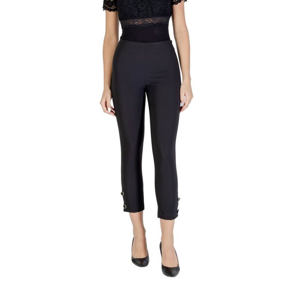 Rinascimento Black Polyester Casual Women's Pants